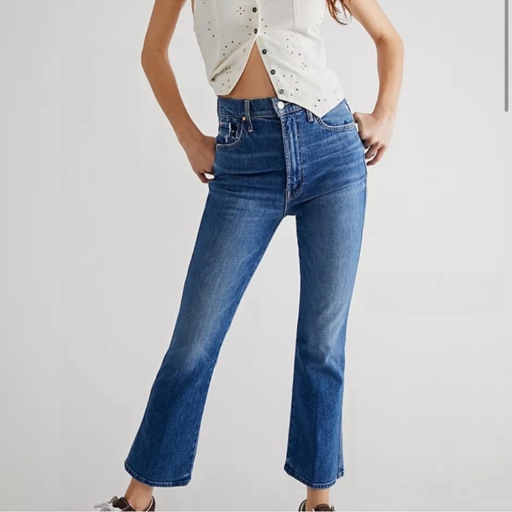 Mother High Waisted Smokin Double Ankle Broken Record Jean
